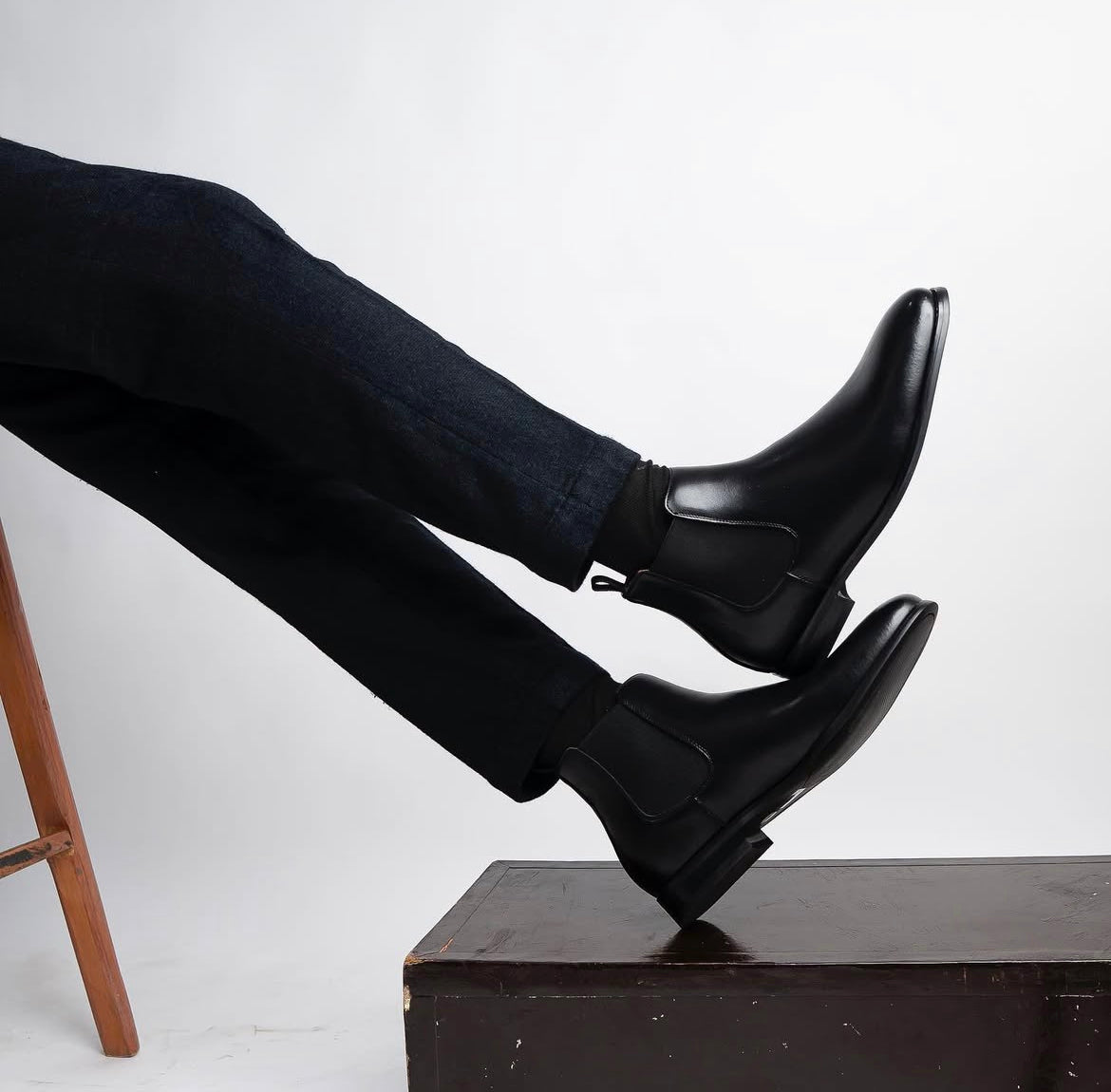 The Classic Black Leather Boots